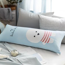 쉬즈홈 슈비 마이크로 DTP 일자형 바디필로우 솜포함, 블루