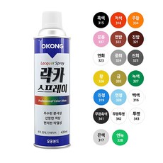 오공 스프레이 페인트 도색 락카 420ml + SAZAYA 작업용장갑증정, 5. 투명, 1개 - 플라스틱도색