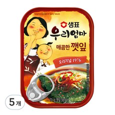 샘표 우리엄마 깻잎 매콤한맛, 70g, 5개