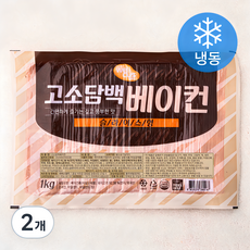 웰쿠스 고소담백 베이컨 슬라이스형 (냉동), 1kg, 2개