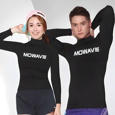 모와비 특가행사 남여 래쉬가드 자외선차단 상의 베이직 긴팔 블랙