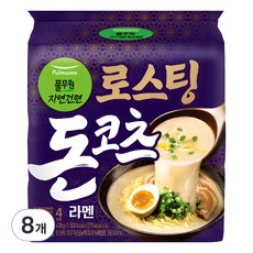 풀무원 로스팅 돈코츠 라멘 109.5g, 8개 - 무겐호면