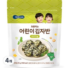 베베쿡 처음 먹는 어린이 김자반, 오리지널, 25g, 4개