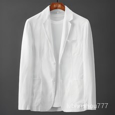 FANSYLI 남성 면 마 정장 루즈핏 린넨 캐주얼 정장 얇은 상의 자켓 X5M27yb1