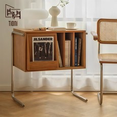 TIONI 빈티지 LP 턴테이블 선반 레코드 수납장 사이드 테이블 엘피장 오디오랙 거치대