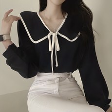 PEONIST 領子蝴蝶結襯衫雪紡衫