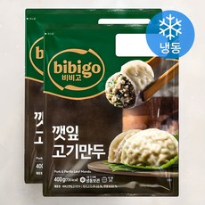 비비고 깻잎 고기만두 (냉동) 400g 2개 상품 이미지