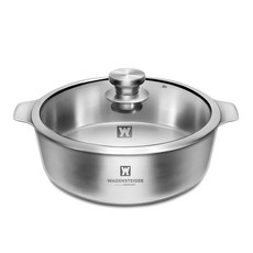 WAGENSTEIGER 電磁爐適用Parboil系列3層不鏽鋼雙耳湯鍋, 單色, 26cm