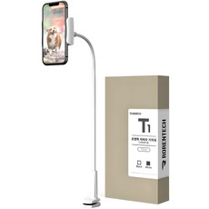 로랜텍 침대 스마트폰 자바라 거치대 T1, 화이트, 1개 휴대폰 액세서리 로랜텍 침대 스마트폰 자바라 거치대 T1, 화이트, 1개 휴대폰 액세서리