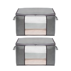 코멧 홈 패브릭 이불 케이스 60L, 그레이, 2개