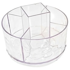 Winprice 水晶波浪旋轉化妝品收納盒, 1個, 透明