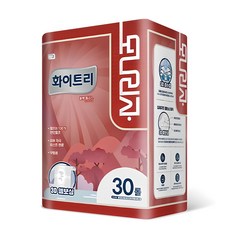모나리자 화이트리 블랑 플러스 천연펄프 3겹 고급롤화장지, 30m, 30롤, 1개 30롤, 1팩