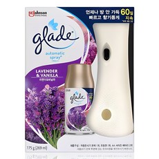 그레이드 자동분사 방향제 + 라벤더 & 바닐라 방향제 리필, 1세트, 269ml