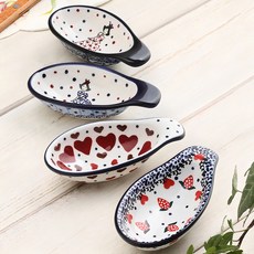 MAISON OBJET Praca手柄醬料碟 4入組, 紅心+草莓+藍裙公主+紅裙公主, 1組