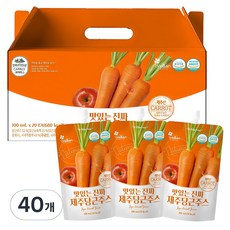 유기농마루 국내산 맛있는 진짜 제주당근주스, 2L, 40개