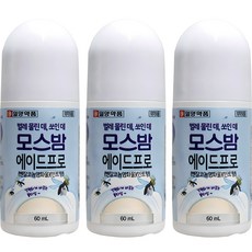 일양약품 벌레물린 데 쏘인 데 모스밤 에이드프로 방충제, 60ml, 3개