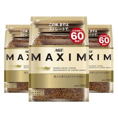 AGF MAXIM 即溶咖啡補充包, 120g, 1包, 3包