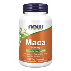 NOW Foods 瑪卡素食膠囊 500mg, 1罐, 250顆