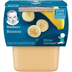 Gerber 嘉寶 孩童食物泥 2入組, 香蕉口味, 226g, 1組