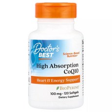 Doctor's BEST 輔酶Q10軟膠囊 100mg, 120顆, 1罐