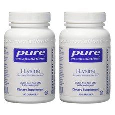 Pure Encapsulations 左旋離胺酸膠囊, 90顆, 2罐