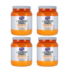 NOW Foods L-麩醯胺酸粉, 1kg, 4罐