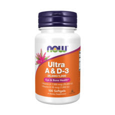 NOW Foods 維他命A 25000IU&維他命D3 1000IU軟膠囊, 100顆, 1罐