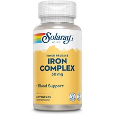 Solaray Super Iron Flex 兩階段定時釋放 30 毫克素食膠囊, 60入, 1個, 60顆