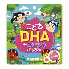 UnIMAT RIKEn 孩童DHA維他命D軟糖 水蜜桃口味, 1個, 60片