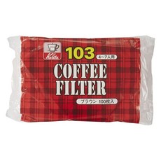 Kalita 咖啡濾紙 棕色 NK103 4~7人用, 1個, 100個
