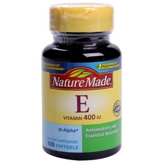Nature Made 萊萃美 維他命E軟膠囊 400IU, 100顆, 1罐