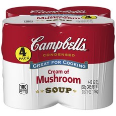 Campbell's 金寶 易開罐奶油蘑菇湯, 4個, 298g