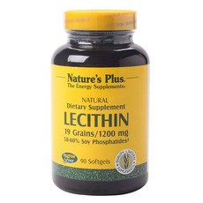 Natures Plus 卵磷脂無麩質軟膠囊 1200mg, 1個, 90 件