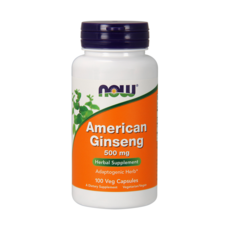 NOW Foods 花旗蔘素食膠囊 500mg, 100顆, 1罐