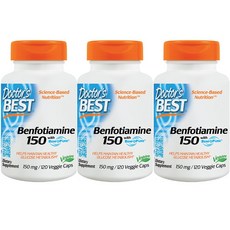 Doctor's BEST 苯磷硫胺素食膠囊 150mg, 120顆, 3瓶