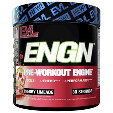 EVLUTIONNUTRITION ENGN運動前肌酸能量補充粉 櫻桃檸檬口味, 1個, 300g