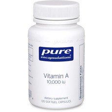 Pure Encapsulations 維他命A軟膠囊 10000IU, 1個, 120 入