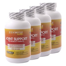 ZENWISE MSM葡萄糖胺&軟骨素錠, 180顆, 4罐