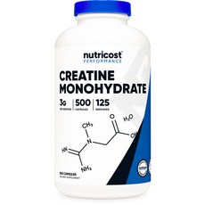 nutricost 一水肌酸補充膠囊, 500顆, 1罐