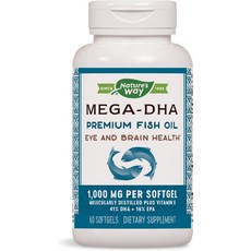Nature's Way 然萃維 Mega-DHA魚油軟膠囊, 60顆, 1罐