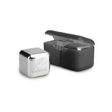 rabbit 鋼製冰塊+冰塊收納盒組, 銀, 1個