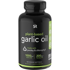 SPORTS RESEARCH 大蒜油無麩質素食軟膠囊 1000mg, 150顆, 1罐