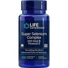 LIFE EXTENSION 超級硒複合物&維他命E素食膠囊, 100顆, 1罐