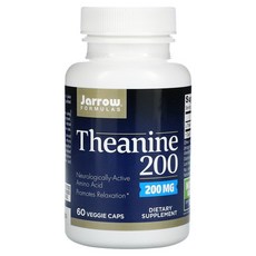 Jarrow FORMULAS 賈羅公式 茶胺酸素食膠囊 200mg, 60顆, 1罐