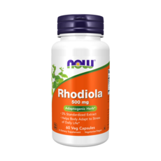 NOW Foods 紅景天植物膠囊 500mg, 60顆, 1罐