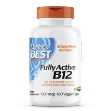Doctor's Best 活性維生素B12素食膠囊 1500mcg, 1罐, 180顆