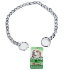 bosspet 中型犬用鐵鍊項圈 45cm, 1入, Silver