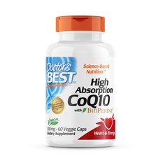 Doctor's BEST 高吸收輔酶Q10素食膠囊 100mg, 60顆, 1個