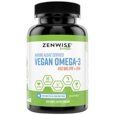 Zenwise Labs Omega-3 EPA&DHA素食軟膠囊, 120顆, 1罐
