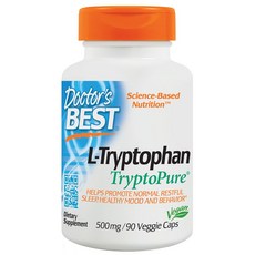 Doctor's BEST L色氨酸素食膠囊 500mg, 90顆, 1罐